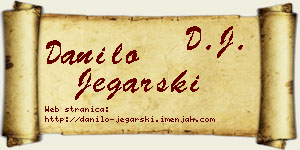 Danilo Jegarski vizit kartica